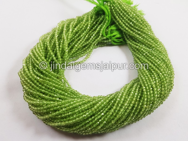 Peridot Micro Cut Round Beads